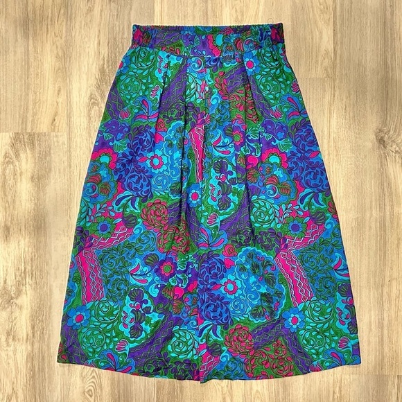 Norton McNaughton Dresses & Skirts - Vintage Norton McNaughton Colorful Jewel Tone Paisley Skirt USA Made Size 12